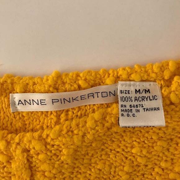 Anne Pinkerton Yellow Sweater Dress Tunic Raw Edge - Picture 6 of 9
